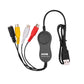 Video capture USB device with RCA leads in black, yellow, white, and red