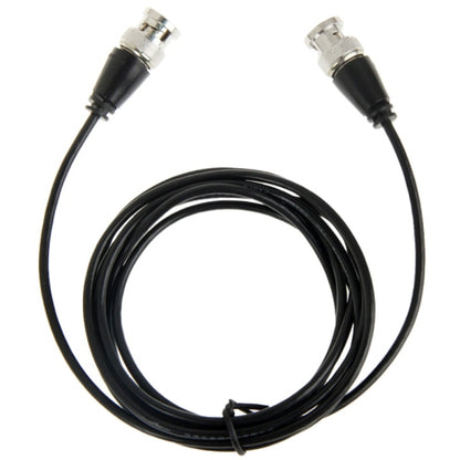 BNC male-to-male surveillance cable, black, coiled