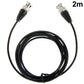 BNC male-to-male surveillance cable, black, 2m