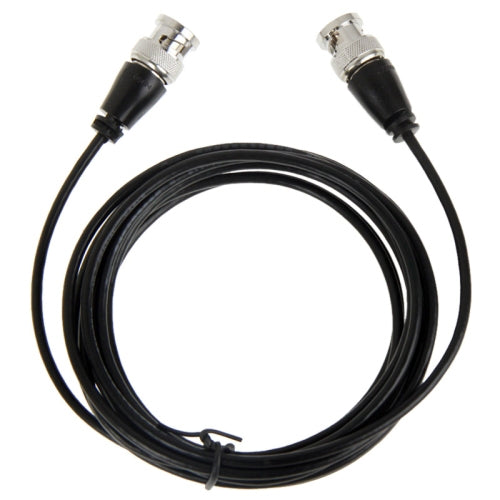 4m BNC male-to-male coax cable, two silver connectors, black jacket
