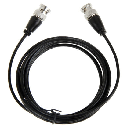 4m BNC male-to-male coax cable, two silver connectors, black jacket