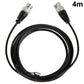 4m BNC male-to-male coax cable with two silver BNC connectors, black jacket