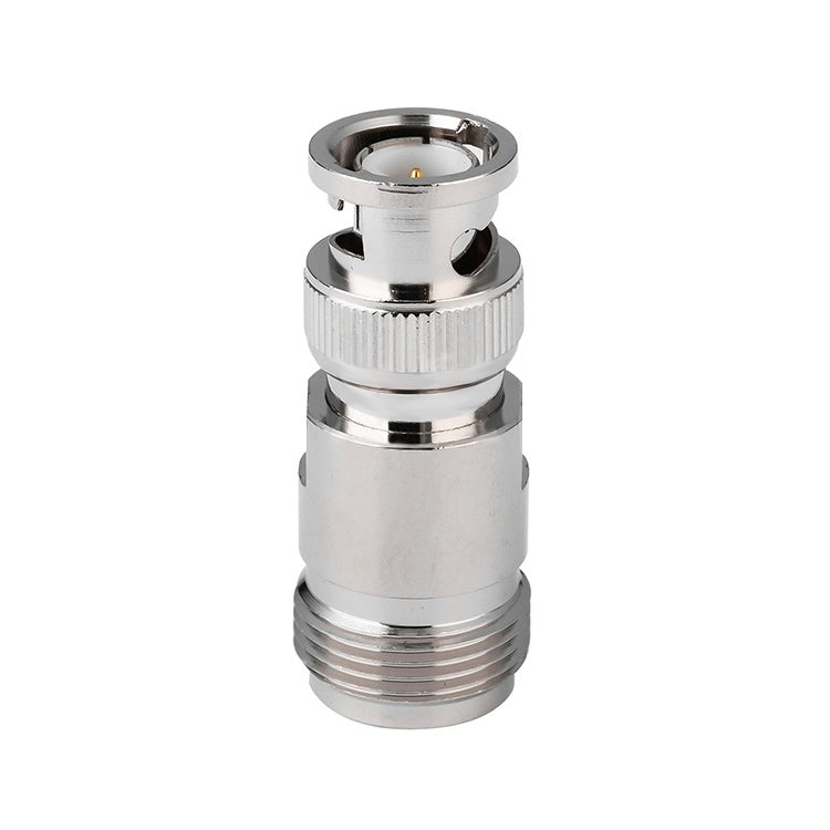 Nickel plated BNC to UHF connector end, internal contact and external threading
