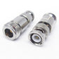 Nickel plated BNC plug to UHF jack coax connectors, silver metal, threaded ends (2)