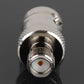 Close-up of SMA jack connector with knurled housing and gold center contact