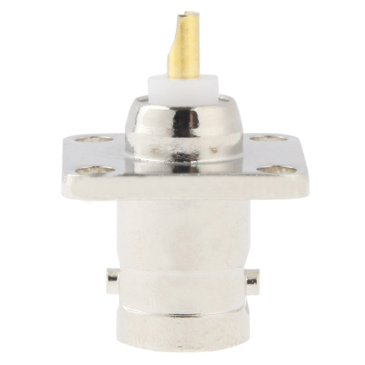 Metal BNC jack chassis-mount, panel connector with insulator and rear terminals