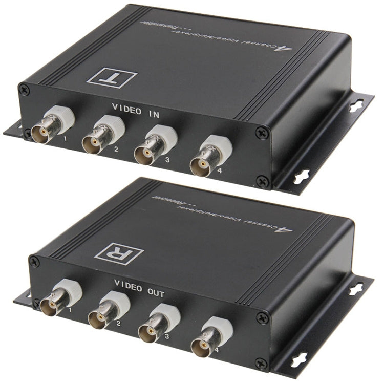 4-channel video multiplexer receiver with VIDEO IN and four RCA input channels