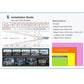 Installation guide graphic for camera lens size and viewing distance