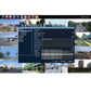 NVR admin settings screen with device configuration and live preview thumbnails