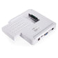 White NVR underside with open bay, circuit insert, and rear port area