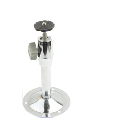 CCTV camera mounting bracket with circular base and adjustable swivel joint