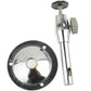CCTV camera mounting bracket set with round mounting plate and swivel post