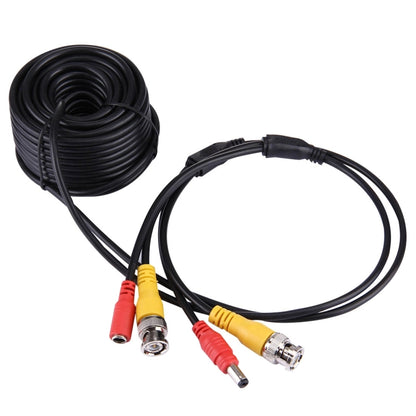 RG59 coax video cable kit with black coil and RCA/BNC ends, red yellow and black connectors