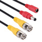 RG59 coax cable end connectors: red and yellow RCA male plugs on black cable