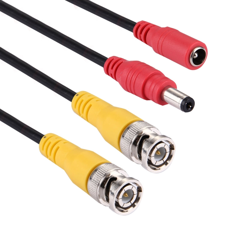 RG59 coax cable end connectors: red and yellow RCA male plugs on black cable