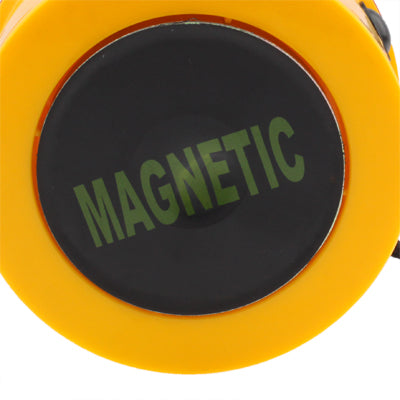 Yellow magnetic base of strobe warning light with centered metal disc
