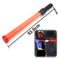 53.5cm red LED traffic baton with black handle and alarm cord