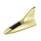 Gold solar shark fin high-mounted alarm light with black solar panel strip