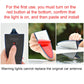 Solar shark fin alarm light installation, showing on/off control and hands mounting