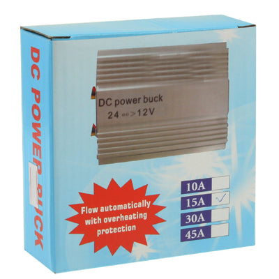 Retail packaging for DC power buck 24V to 12V step-down converter, overcurrent protection
