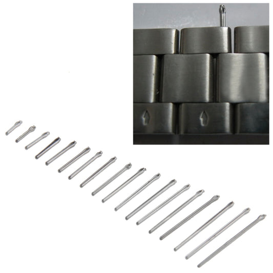 Straight steel watch band fitting pins, 6–23mm set, assorted lengths