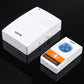 VOYE wireless remote doorbell system with white chime and compact remote with blue button