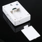 VOYE wireless doorbell remote with open battery cover showing contacts, white plastic