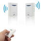 VOYE door chime receivers with sound indicators and handheld transmitter