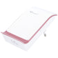 Wireless door chime sensor unit with white body and rose-pink trim