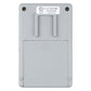 Wireless door chime alert unit back plate with two mounting tabs, light gray.