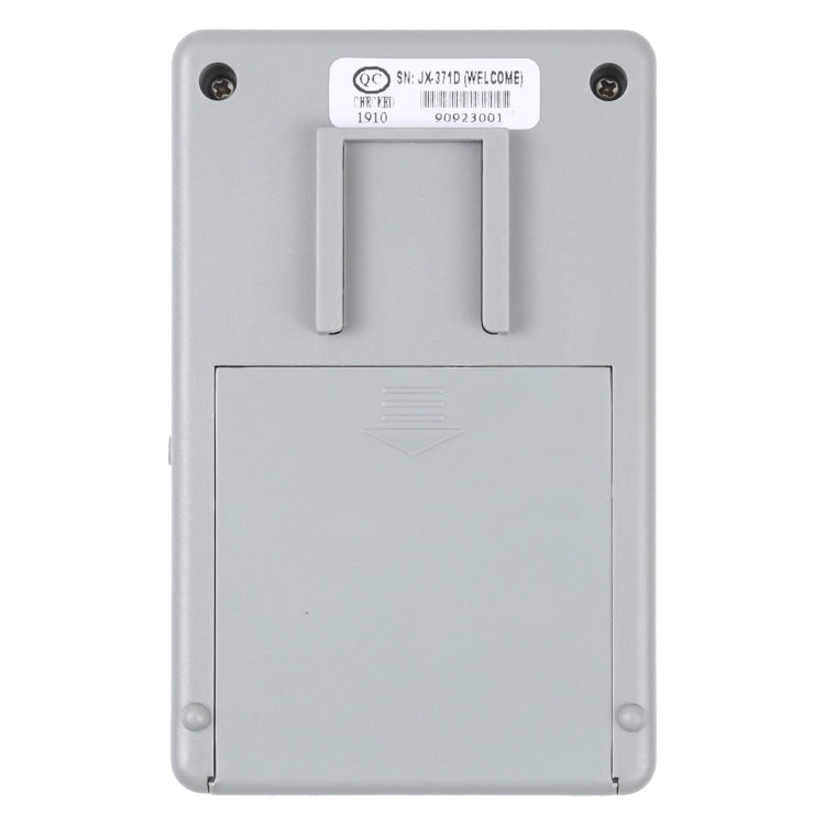 Wireless door chime alert unit back plate with two mounting tabs, light gray.