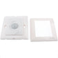 White wall motion sensor switch with open back and removable front cover