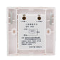 White wall motion sensor switch interior with screw terminals and wiring diagram