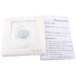 White wall motion sensor switch rear panel with model label and specifications