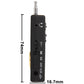 Black CX007 detector side view with labeled ports and power switch markings