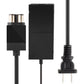 Black AC power adapter with EU plug and US-style two-pin connector