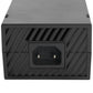 Black AC adapter bottom with venting and wall plug input
