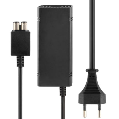 AC power adapter with inline brick and cable, showing US-style two-pin plug