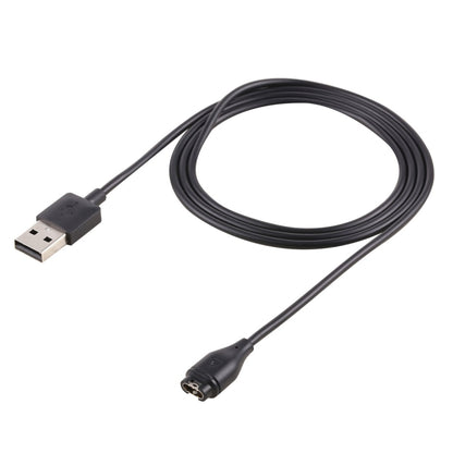 Garmin watch charging cable: USB-A to 4-pin connector on black cord