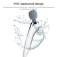 IPX7 waterproof electric massage stick with gray detachable silicone head