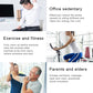 Portable electric massage stick used on shoulders and back for muscle relief