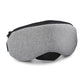 Grey heated sleep eye mask with cushioned eye cover and side strap