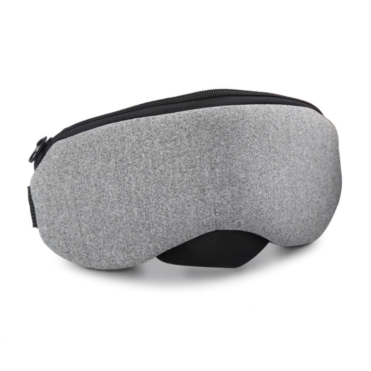 Grey heated sleep eye mask with cushioned eye cover and side strap
