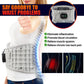 Grey inflatable waist heat and massage belt with controller and air chamber padding