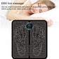 Black patterned EMS foot massage pad with blue display controller