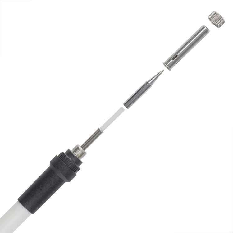 Soldering iron handle with detachable metal tip assembly and silver soldering nozzle