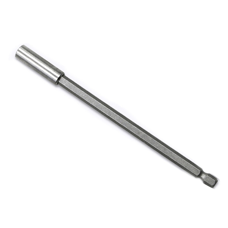 150mm drill extension rod, 1/4 hex magnetic sleeve, silver steel