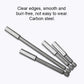 Set of five 150mm 1/4 hex magnetic drill extension rods, silver steel