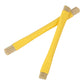 Set of two yellow pig hair brushes with double-ended hard bristles