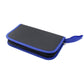 Black and blue carrying pouch with zip closure for soldering iron and tools